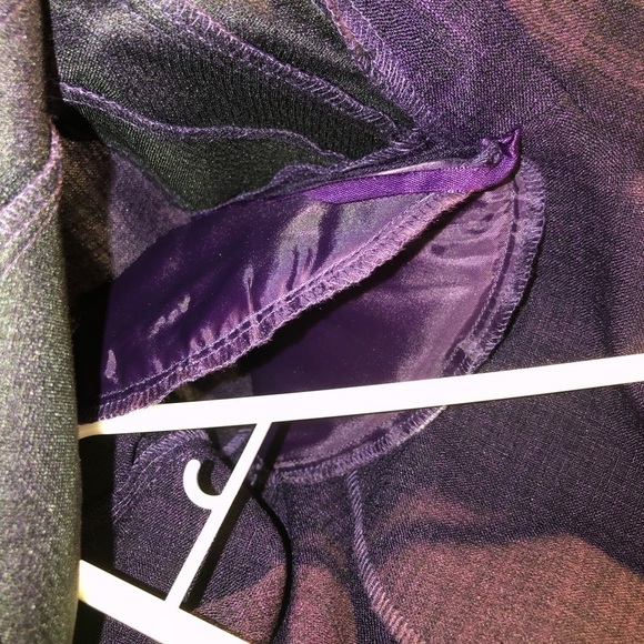 Danny & Nicole purple blazer size 16W embroidered, button up, vintage, purple - Picture 2 of 11
